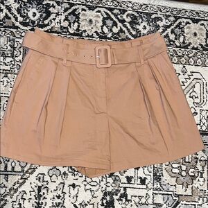 Express High Waist Tan Belted Women's Shorts